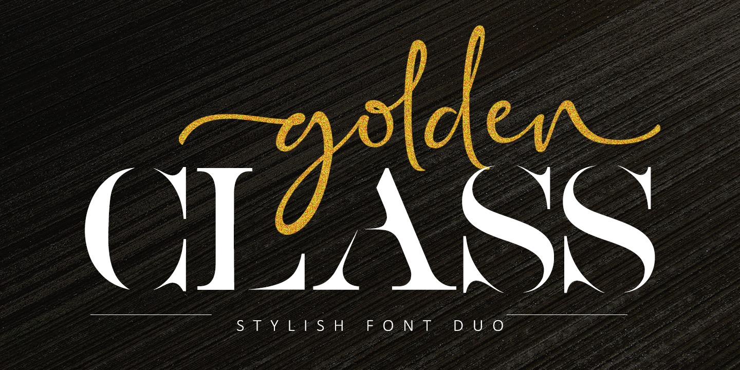 Schriftart Golden Class Font Duo